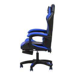 Кресло 1206 KINGQUEEN цвет черный/синий с массажем 1206-black-blue-mass