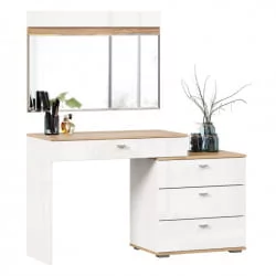 Стол туалетный комбинированный с зеркалом 890 Фиджи 012 Дуб Золотой Белый