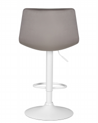 Стул барный DOBRIN TAILOR WHITE (серый велюр (MJ9-75)) 2 шт