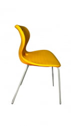 Стул универсального назначения АУРА (рост 6) Оранжевый/Каркас полимерный хром / AURA