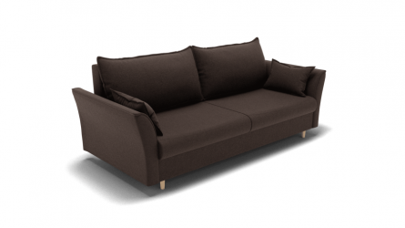 Диван Барселона-1 независимый пружинный блок (ЗР) Цвет фасада: Коричневый; Тип: Прямой; Материал фасада: Металл/Велюр