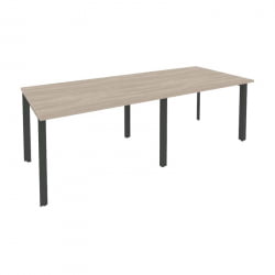 Стол переговорный (2 столешницы) ОНИКС О.МП-ПРГ-2.2 Дуб Аттик/Антрацит / ONIX O.MP-PRG-2.2