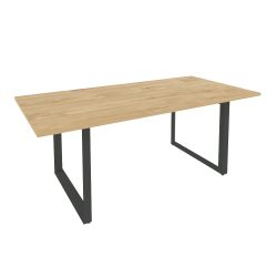 Стол переговорный на О-образном м/к ОНИКС О.МО-ПРГ-19 Тиквуд Светлый/Антрацит / ONIX O.MO-PRG-19