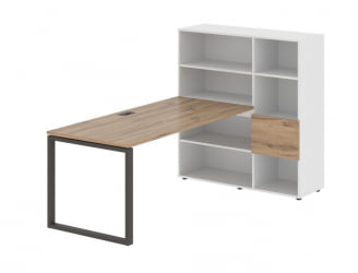 Рабочая станция EDIS EQRST 1217 Дуб Денвер светлый Мокко Белый