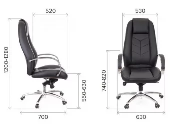 Кресло руководителя Drift Lux M экокожа Черный