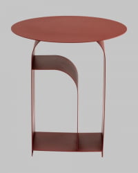 Журнальный столик Arwel металл бордовый