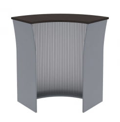 Стойка ресепшн угловая IMAGO РС-5 Венге Магия Металлик