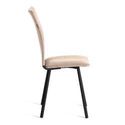 Стул обеденный La Rousse велюр, бежевый/черный, 7, 49х50х93