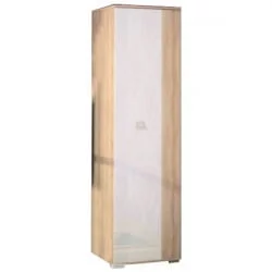 Шкаф-пенал с полками Карисма 5.1а Дуб сонома/Белый глянец