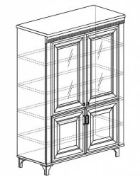 Шкаф многоцелевого назначения Марлен 495 Кремовый белый Патина