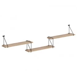 Полка навесная COFFEE SH4-ROD/BAR Дуб Сонома Светлый