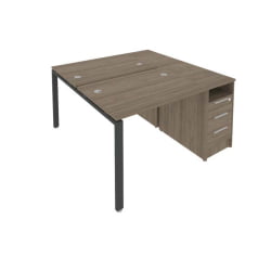 Рабочая станция с опорной тумбой Metal System Б.РС-СТП-2.1 Вяз/Антрацит