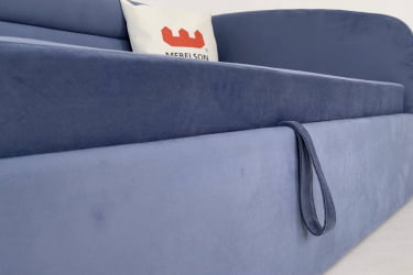 Кровать  0.9 Альба (Софа) КМ.S-16 топаз (велюр)