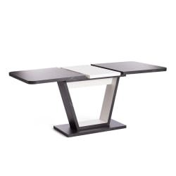 Стол обеденный VOX ЛДСП, 132-172x85x75,5 см, Мрамор черный/Белый