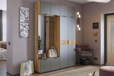 Антресоль Бери MPR-025 Дуб крафт золотой/графит