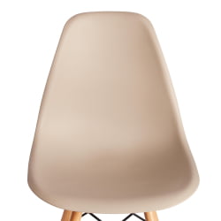 Стул CINDY (EAMES) (mod. 1801) дерево бук/металл/сиденье пластик, 45x51x82 см, Beige (Бежевый)