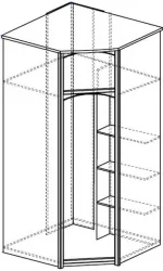 Шкаф угловой Лира 50 Дуб нортон темный