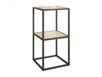 Стеллаж Лофт LMN-04 Черный муар-дуб сонома