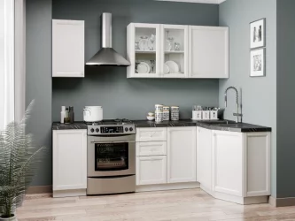 Шкаф кухонный 600 со стеклом Джулия ЛД 284.350.000.021 Белый