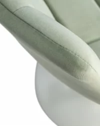Стул барный DOBRIN TAILOR WHITE Пудрово-мятный велюр MJ9-87