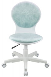 Кресло 1139 FW PL White велюр Bliss 10 голубой