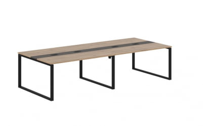 Переговорный стол EDIS EQCT 3114 Дуб Денвер светлый Мокко Черный