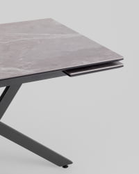 Стол раскладной Мармер 120-180*80*76 см керамика антрацит / Marmer