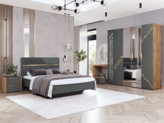 Туалетный столик (лев/прав) Монако 902.06 Дуб Вотан Оникс Графит