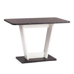 Стол обеденный ТИБИ нераздвижной ЛДСП, 68,6 х 110 х 75 см, Мрамор черный/Белый / TIBI