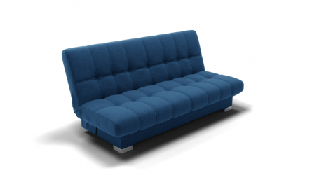 Диван Хьюстон-1 (ЗР) Цвет фасада: Синий; Тип: Прямой; Материал фасада: Металл/Велюр