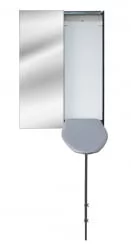 Узкий шкаф в прихожую Iron Slim (левый, купе) Венге