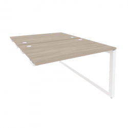 Стол-приставка двойной на О-образном м/к к опорым элем. ОНИКС О.МО-Д.СПР-2.8 Дуб Аттик/Белый / ONIX O.MO-D.SPR-2.8