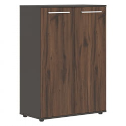 Шкаф с глухими средними дверьми ЕДИС ЕМCС 85.1 Дуб Денвер темный Белый Мокко / EDIS EMCS