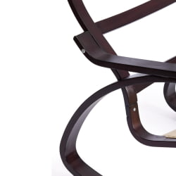 Кресло-качалка mod. AX3005 mod. AX3005 дерево береза, ткань: полиэстер/хлопок, 61х94,5х104 см, дерево: венге #9, ткань бежевая 1501-4