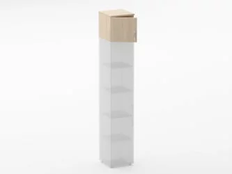 Антресоль узкая Glassy 6.04.13Л Дуб молочный