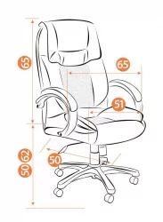 Кресло руководителя Oreon Черный 36-06