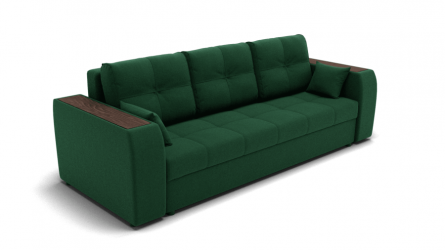 Диван Сенатор-1 ППУ (ЗР) Цвет фасада: Зеленый; Тип: Прямой; Материал фасада: Металл/Велюр