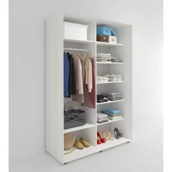 Шкаф-купе 2-х дверный Акцент-Дуэт КВ 1000х600 Выбеленное дерево