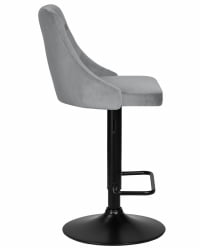 Стул барный DOBRIN JOSEPH BLACK (серый велюр (MJ9-75))