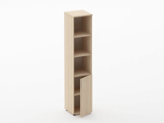 Шкаф высокий полуоткрытый Глассй 6.19.12Пр Бук светлый / Glassy