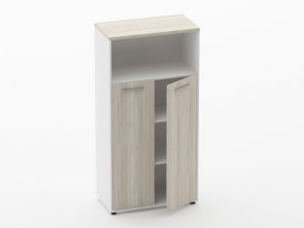 Шкаф 3 широкий закрытый с нишей Дека 10.16.131 Дуб Сантана светлый/Белый / Deka