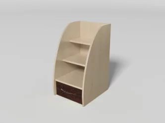 Лестница с ящиком №11 Дуб молочный/Венге