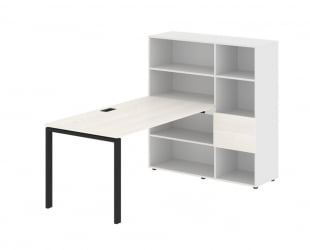 Рабочая станция EDIS EURST 1215 Ясень Траун Черный Белый