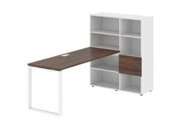 Рабочая станция ЕДИС ЕКРСТ 1117 Дуб Денвер темный Белый Белый / EDIS EQRST