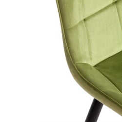 Стул ABRUZZO ( mod. 8060 ) металл/вельвет, 52 х 63 х 85 см, зеленый (HLR 54)/черный