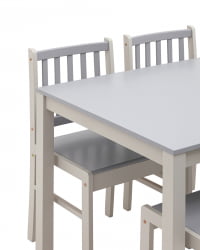 Обеденная группа ASTRID белый/серый