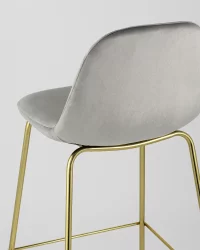 Стул барный Валенсия Серый с золотыми ножками