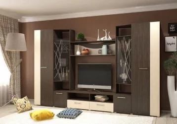 Стенка-горка в гостиную Гамма без зеркал Венге Дуб