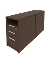 Тумба приставная двойная Метал Сйстем Б.ТП-2 Венге/Серый / Metal System