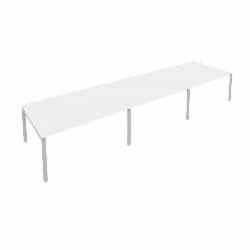 Переговорный стол (3 столешницы) Metal System Б.ПРГ-3.4 Белый/Серый